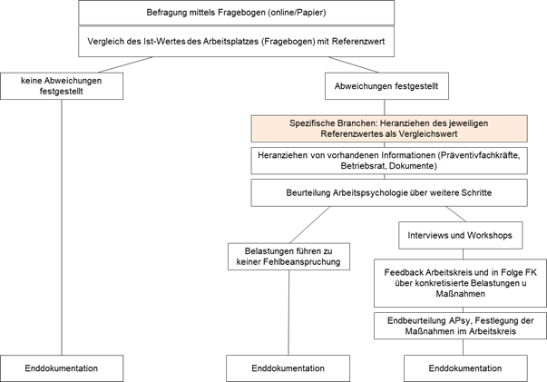 Schematische Darstellung des
Beurteilungsprozesses in der Arbeitsplatzevaluierung